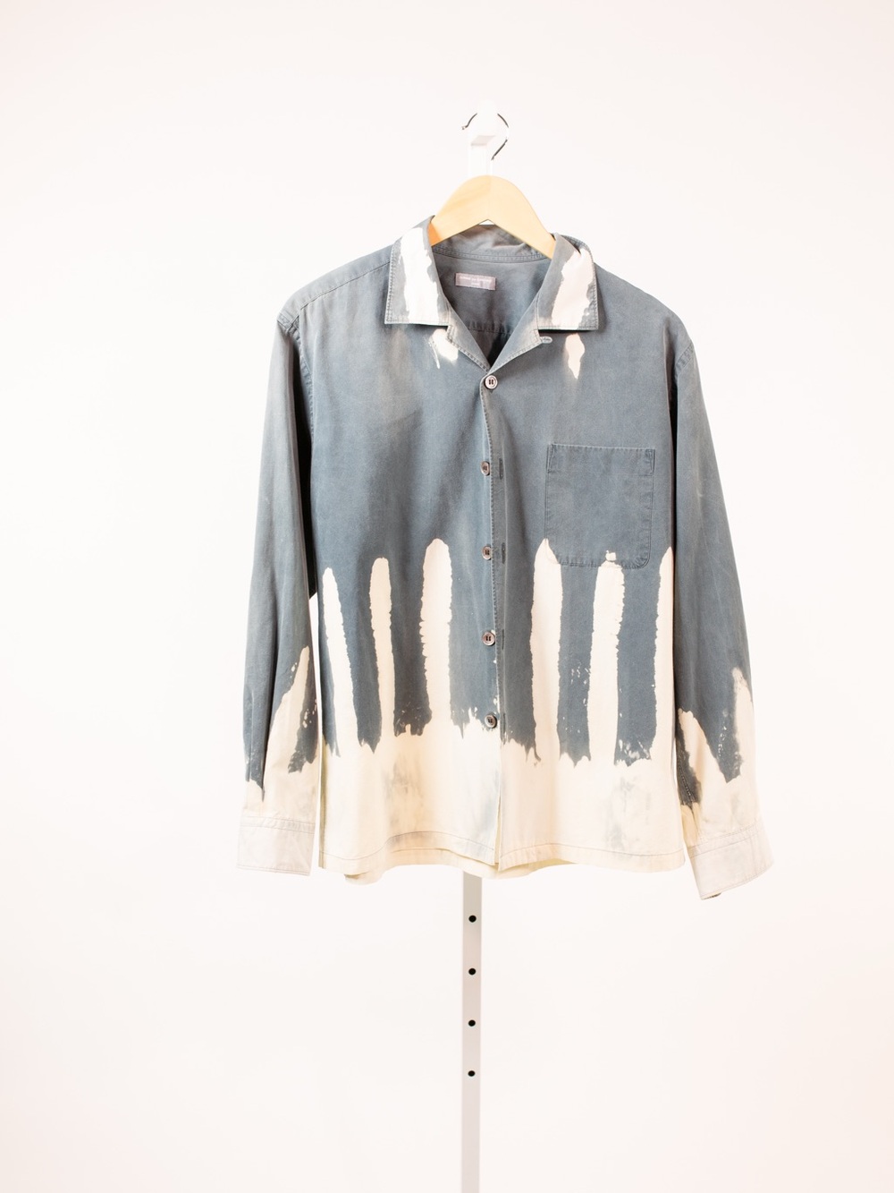 Comme des Garcons Grey White Dyed Button Down